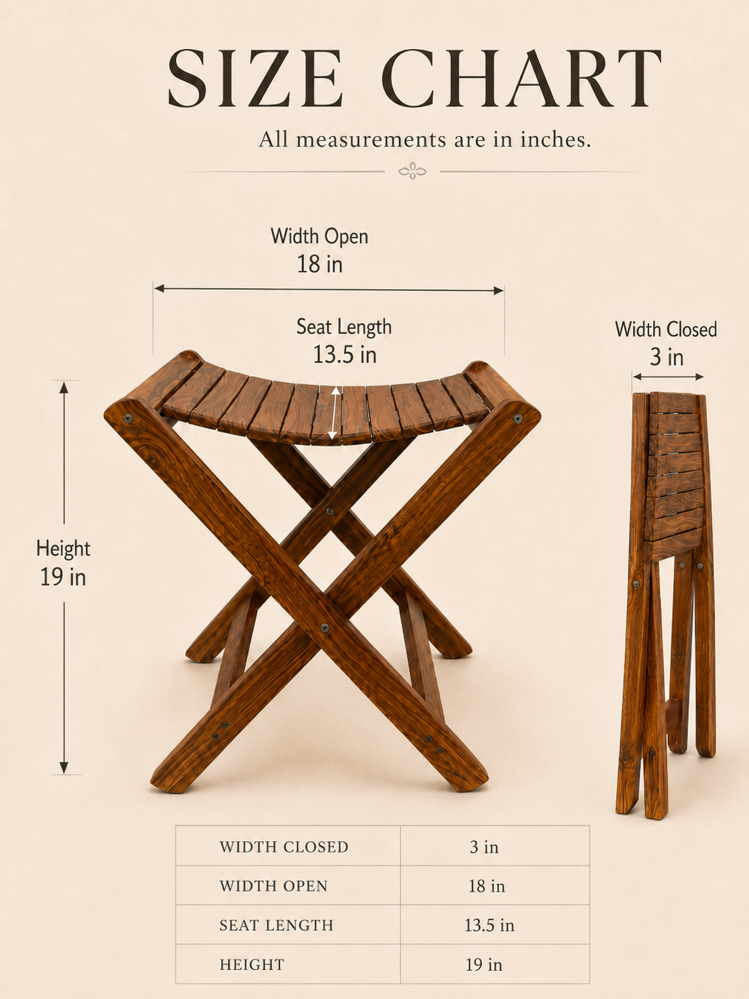 Felxora By Auris Atelier | Foldable Bench | Foldable Stool