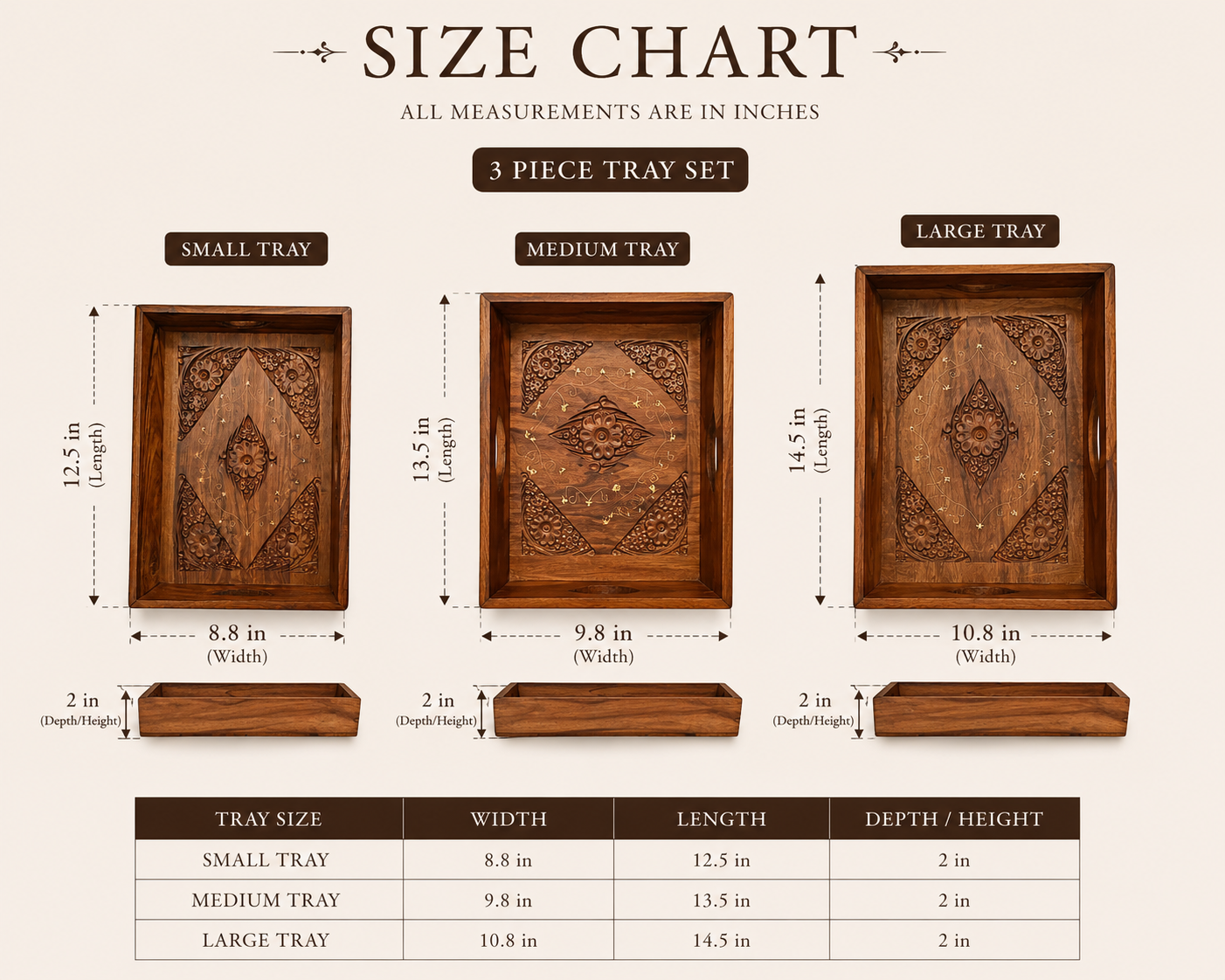 Serva By Auris Atelier | Tray | Serving Tray | Wooden Serving Tray