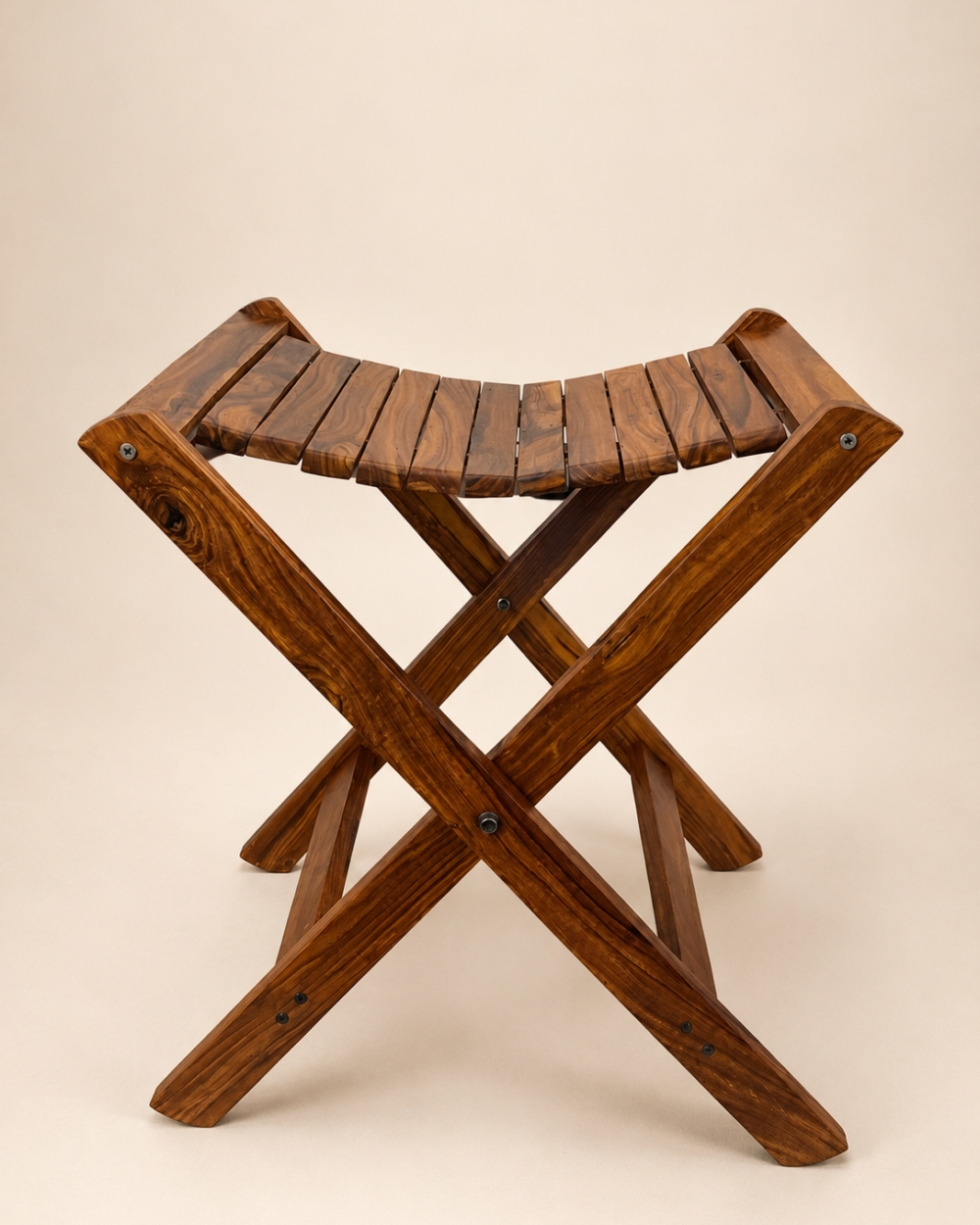 Flexora Foldable Sheesham Wood Bench | Auris Atelier